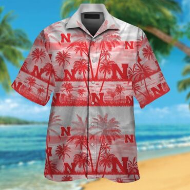 Nebraska Cornhuskers Short Sleeve Button Up Tropical Hawaiian Shirt Ver013