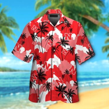 Nebraska Cornhuskers Short Sleeve Button Up Tropical Hawaiian Shirt Ver014