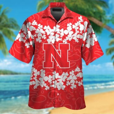 Nebraska Cornhuskers Short Sleeve Button Up Tropical Hawaiian Shirt Ver029