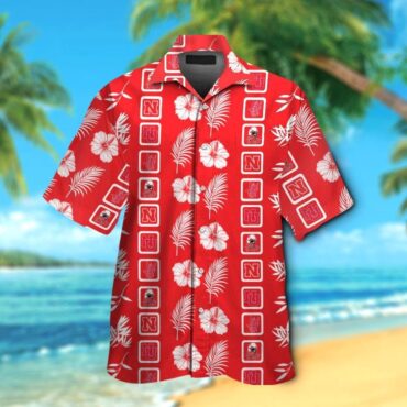 Nebraska Cornhuskers Short Sleeve Button Up Tropical Hawaiian Shirt Ver09