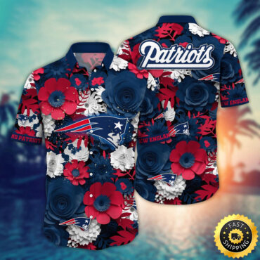 New England Patriots Hawaii Shirt  Flower Colorful Coastal Wear