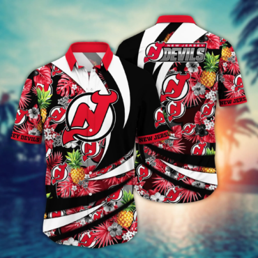 New Jersey Devils NHL Hawaiian Shirt Fireflies Ninety Minute Game Shirts