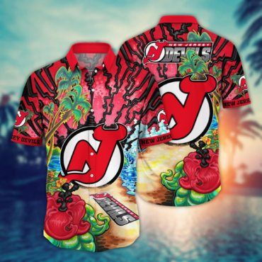 New Jersey Devils NHL Hawaiian Shirt Summerytime Aloha Shirt