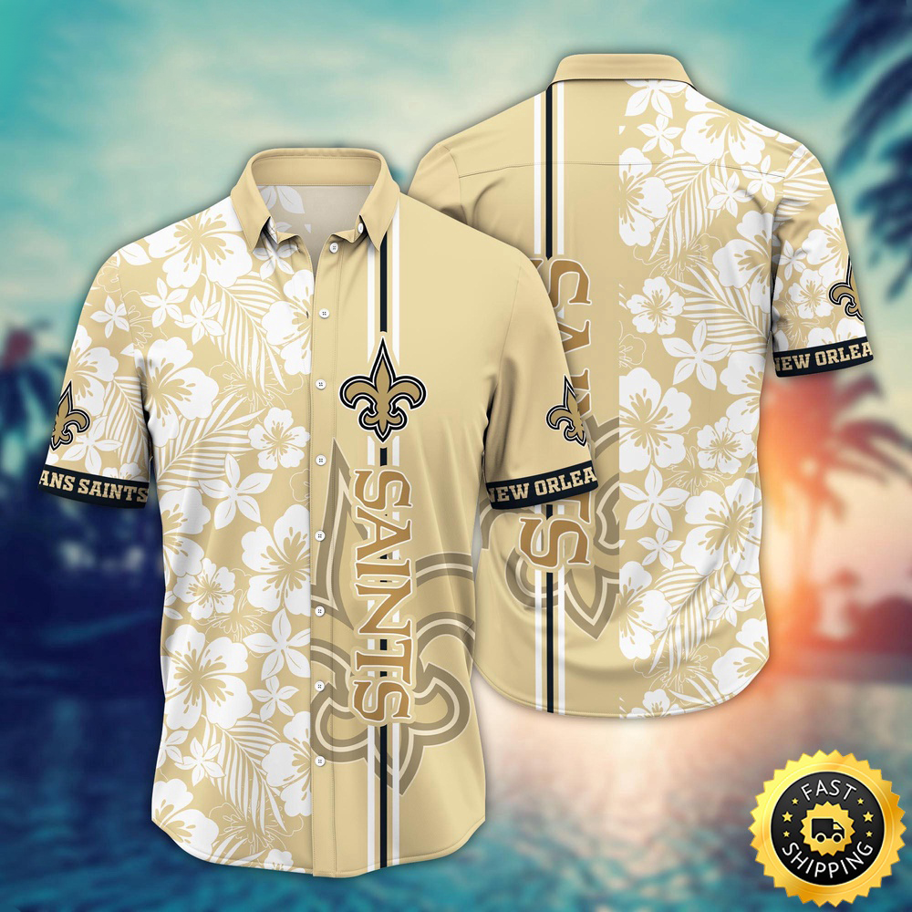 New Orleans Saints Hawaii Shirt Flower Exotic Island Fashion