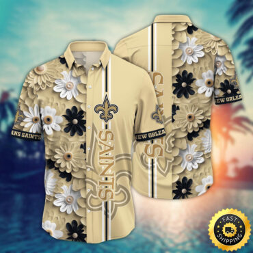 New Orleans Saints Hawaii Shirt Flower Sporty And Stylish