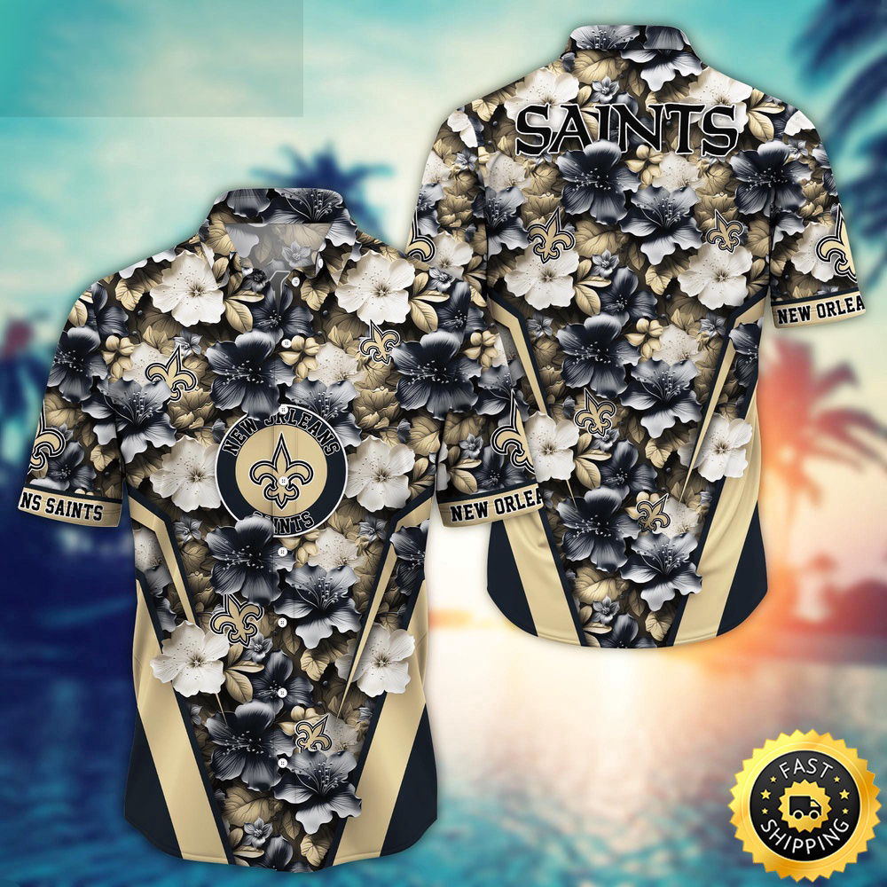 New Orleans Saints Hawaii Shirt Flower Tropical Getaway Shirts