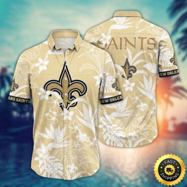 New Orleans Saints Hawaii Shirt  Flower Vacation Mood Shirts