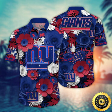 New York Giants Hawaii Shirt  Flower Colorful Coastal Wear