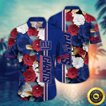 New York Giants Hawaii Shirt  Flower Laid Back Hawaiian Charm