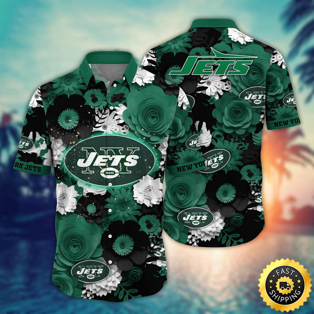 New York Jets Hawaii Shirt Flower Colorful Coastal Wear