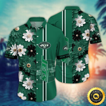 New York Jets Hawaii Shirt Flower Sporty And Stylish