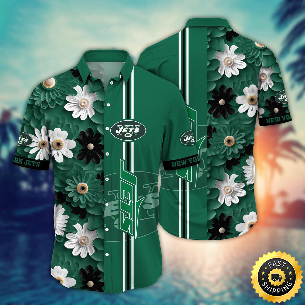 New York Jets Hawaii Shirt Flower Sporty And Stylish