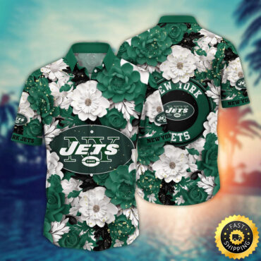 New York Jets Hawaii Shirt Flower Summer Vibes