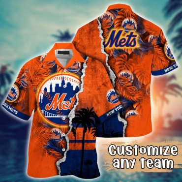 New York Mets MLB Hawaiian Shirt Custom Vacation Spots Aloha Shirt