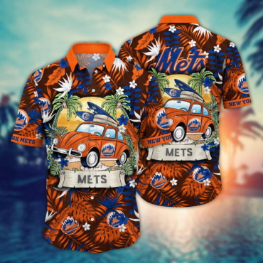 New York Mets MLB Hawaiian Shirt Sea Breezetime Aloha Shirt