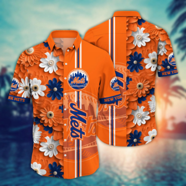 New York Mets MLB Hawaiian Shirt Sun Sparkled Aloha Shirt