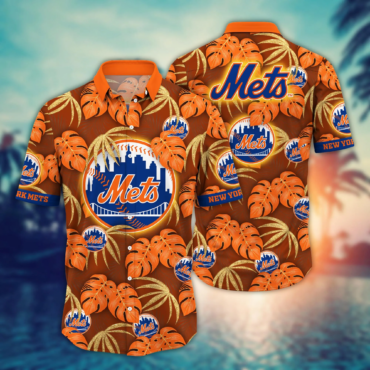 New York Mets MLB Hawaiian Shirt Sundown Aloha Shirt