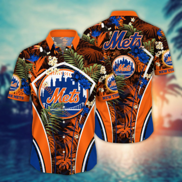 New York Mets MLB Hawaiian Shirt Warm Breezes Aloha Shirt