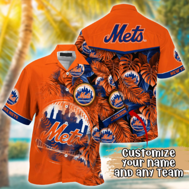 New York Mets MLB Summer Hawaii Shirt And Tshirt Custom Aloha Shirt
