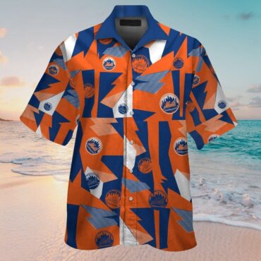 New York Mets Short Sleeve Button Up Tropical Hawaiian Shirt Ver04
