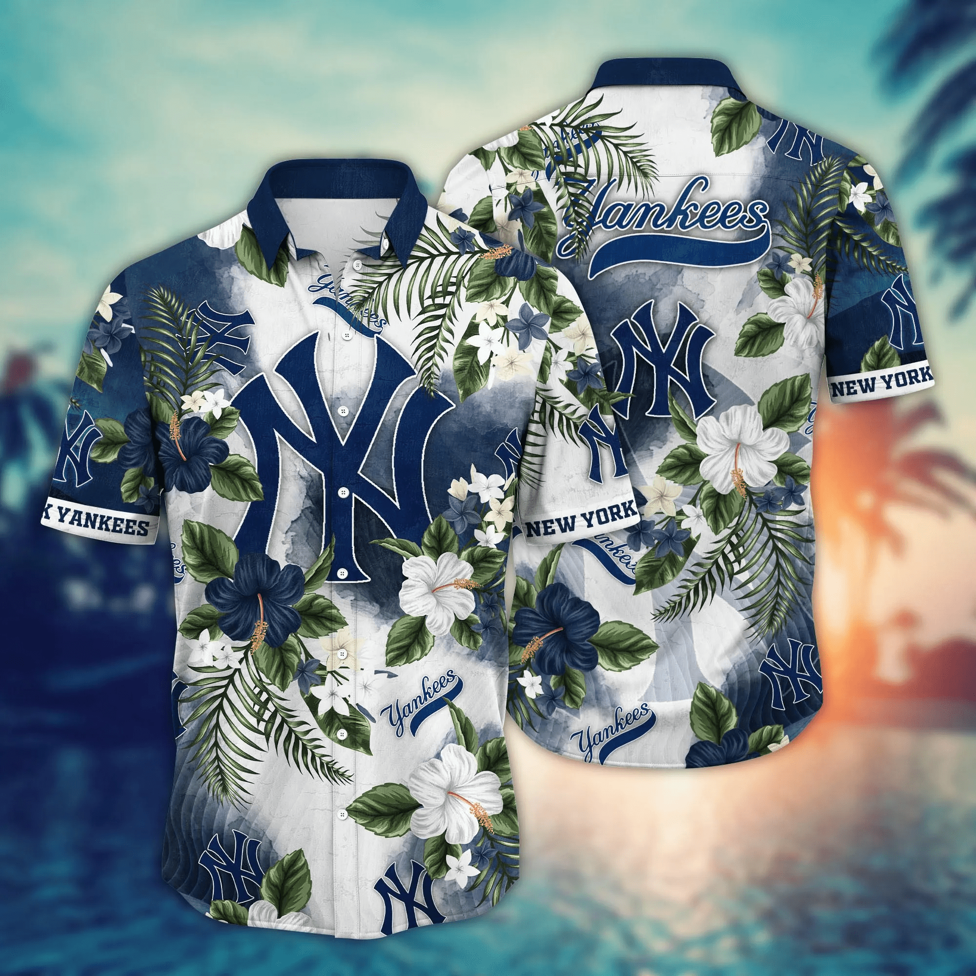 New York Yankees MLB Hawaiian Shirt Beer Gardenstime Aloha Shirt