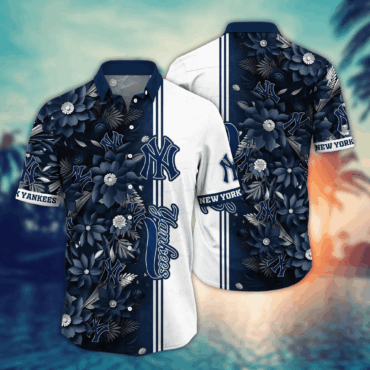 New York Yankees MLB Hawaiian Shirt Custom Camping Aloha Shirt