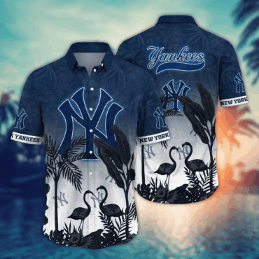 New York Yankees MLB Hawaiian Shirt Long Daystime Aloha Shirt