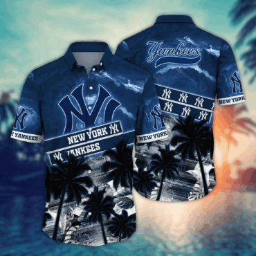 New York Yankees MLB Hawaiian Shirt Sprinklers Aloha Shirt