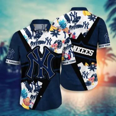 New York Yankees MLB Hawaiian Shirt Warm Breezes Aloha Shirt
