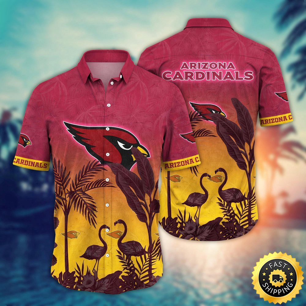Arizona Cardinals Hawaii Shirt Flamingo And Flower Funny Aloha Shirt