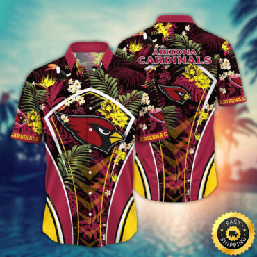 Arizona Cardinals Hawaii Shirt Flower Vibrant Beachy Shirts