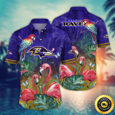 Baltimore Ravens Hawaii Shirt Flamingo And Flower Aloha Shirt