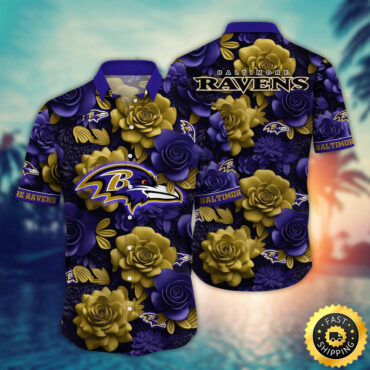 Baltimore Ravens Hawaii Shirt Flower Aloha Spirit Shirts