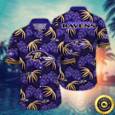 Baltimore Ravens Hawaii Shirt Flower Beachy Keen Fashion