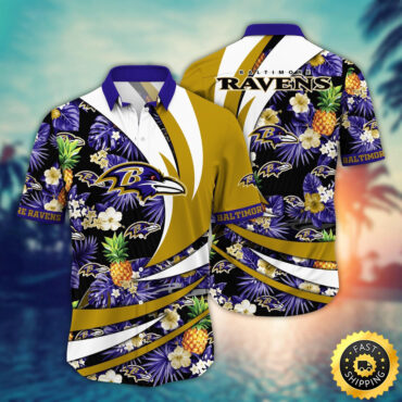 Baltimore Ravens Hawaii Shirt Flower Classic Hawaiian Prints