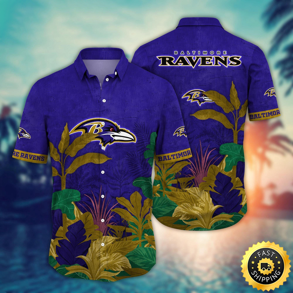 Baltimore Ravens Hawaii Shirt Flower Hawaiian Style Statements