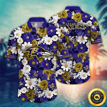 Baltimore Ravens Hawaii Shirt Flower Sunny Day Essentials