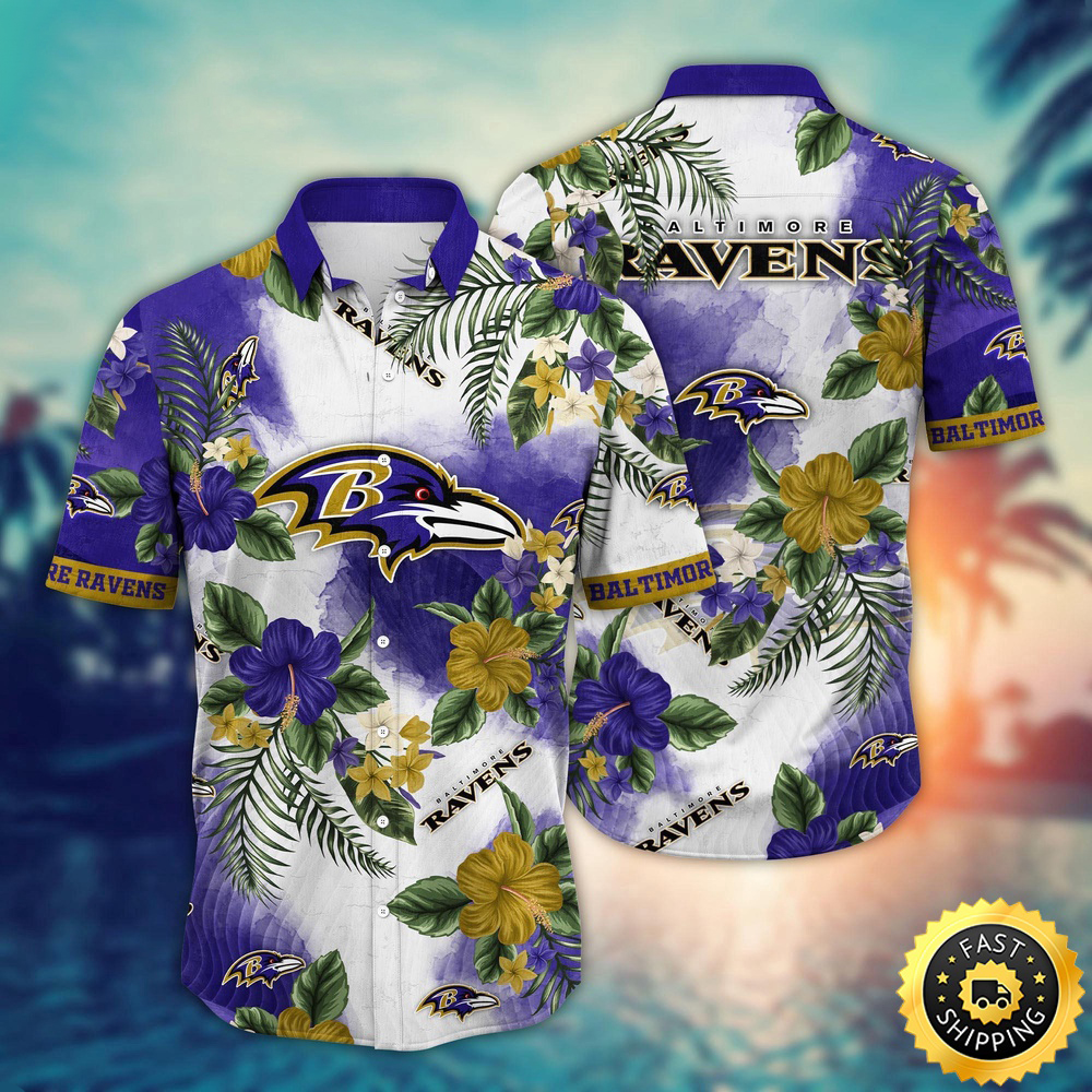 Baltimore Ravens Hawaii Shirt Flower Trendy Floral Tops