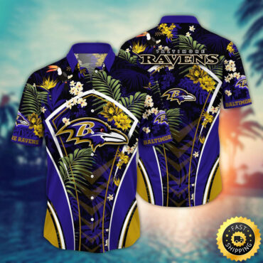 Baltimore Ravens Hawaii Shirt Flower Vibrant Beachy Shirts