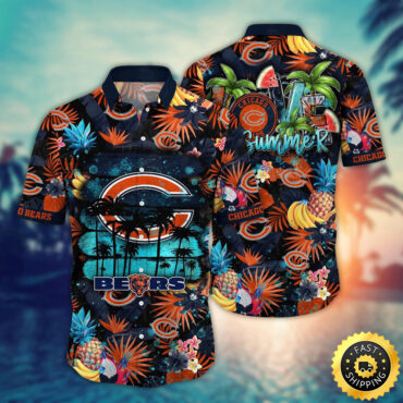 Chicago Bears Hawaii Shirt Flower Relaxed Island Wear