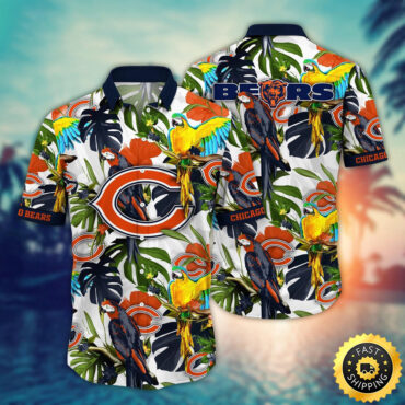 Chicago Bears Hawaii Shirt Flower Sunshine Inspired Tops