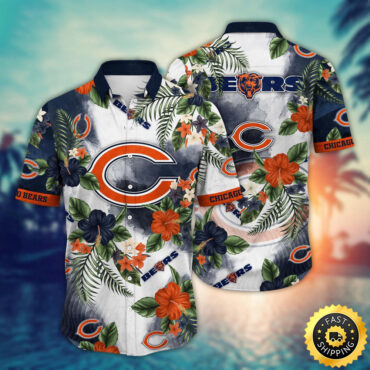 Chicago Bears Hawaii Shirt Flower Trendy Floral Tops