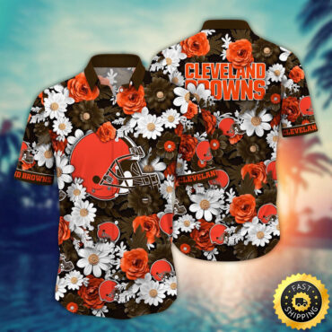 Cleveland Browns Hawaii Shirt Flower Sunny Day Essentials