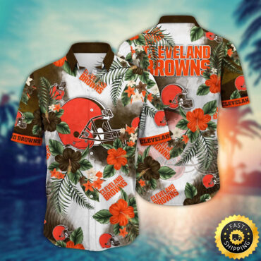 Cleveland Browns Hawaii Shirt Flower Trendy Floral Tops
