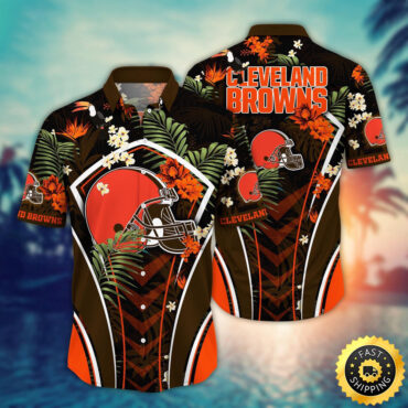 Cleveland Browns Hawaii Shirt Flower Vibrant Beachy Shirts