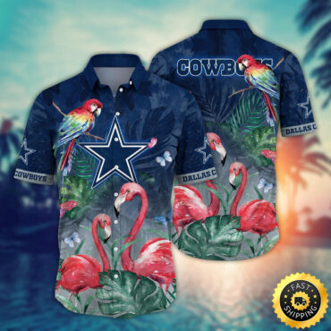 Dallas Cowboys Hawaii Shirt Flamingo And Flower Aloha Shirt