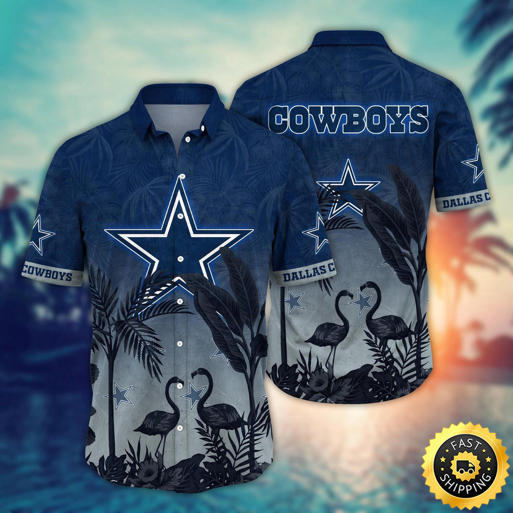 Dallas Cowboys Hawaii Shirt Flamingo And Flower Funny Aloha Shirt