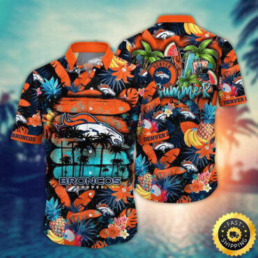 Denver Broncos Hawaii Shirt Flower Relaxed Island Wear