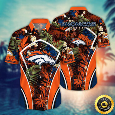 Denver Broncos Hawaii Shirt Flower Vibrant Beachy Shirts