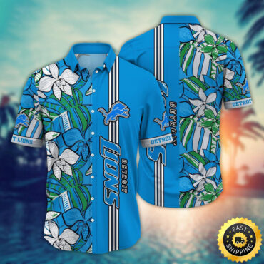 Detroit Lions Hawaii Shirt Flower Chic Aloha Fashion